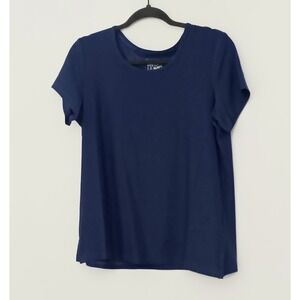 The Original Muk Luks Tee Women's Size Small Blue Cloud Knit Scoop Neck NEW